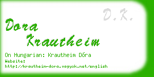 dora krautheim business card